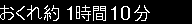 おくれ約1時間10分